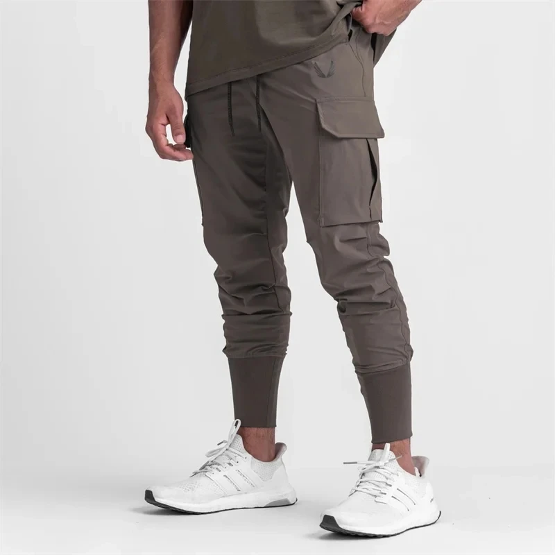 2024 New Men's Cargo Pants Summer Thin Loose Quick-Drying Elastic Leggings Running Training Sweatpants Casual Trend Trousers - Image 3