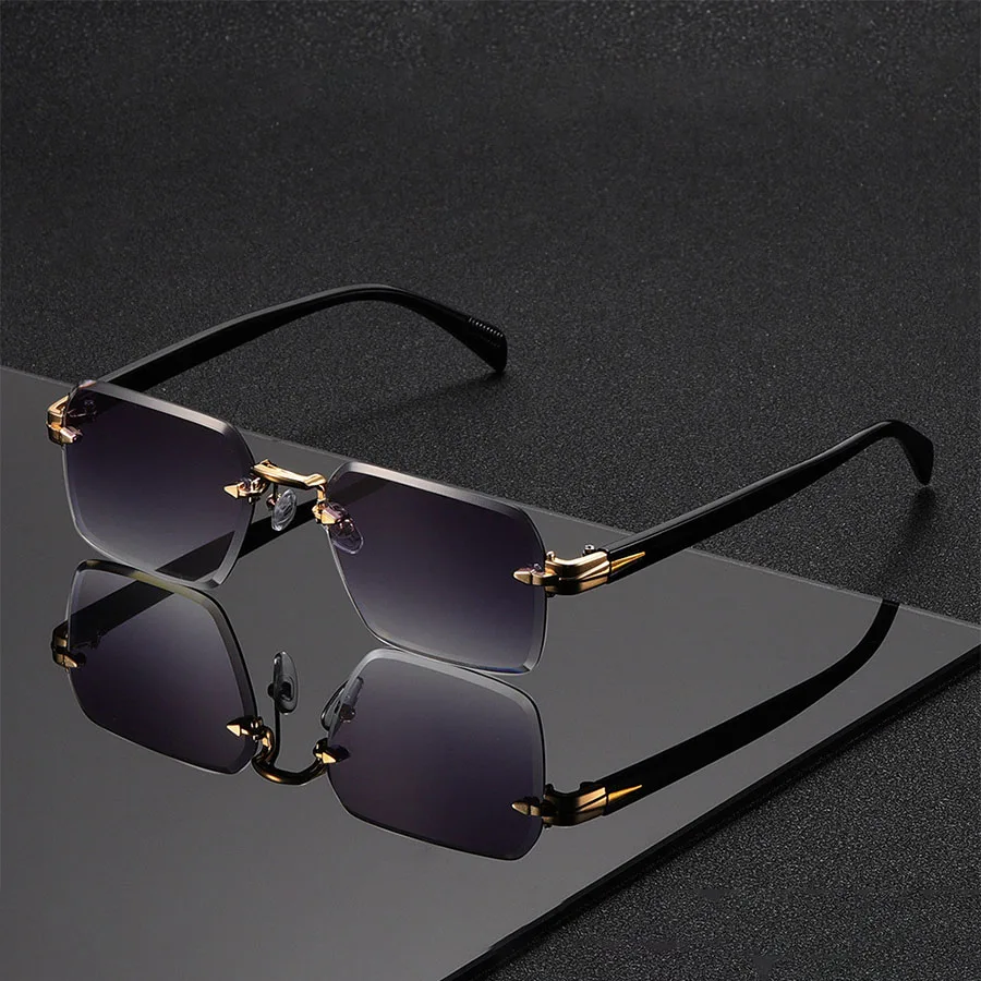Classic Unisex Fashion Sunglasses Frameless Trendy Eyewear for Holiday Costume Suitable Best Gift for Festive Occasions - Image 5
