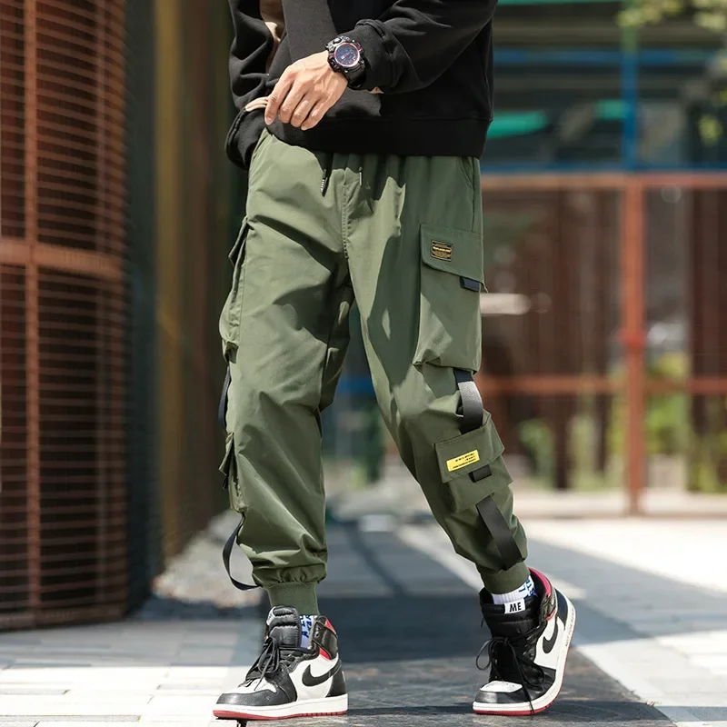 Mens Summer Army Green Loose Pant Joggers Pants Men Cargo Pants Hip Hop Casual Pockets Sweatpants Male Fashion Trousers - Image 4