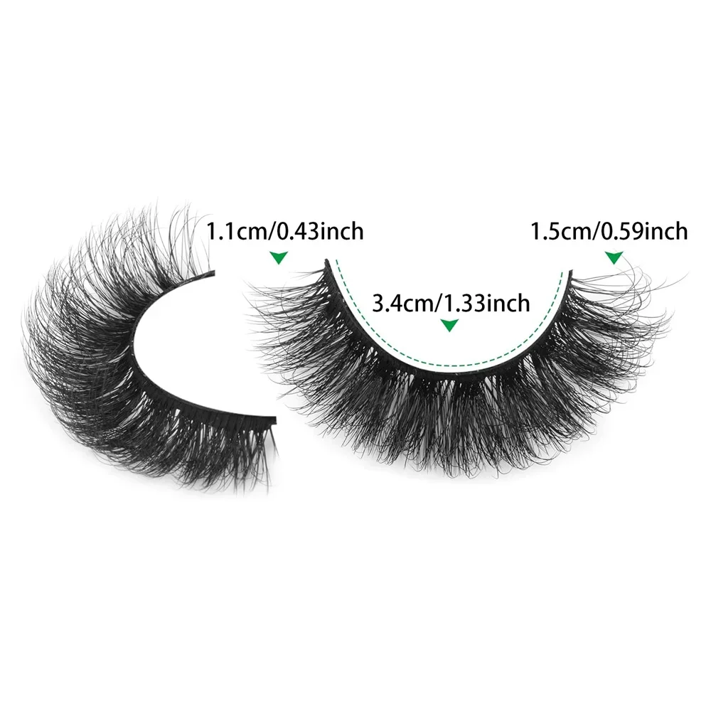 14 Pairs Natural Look False Eyelashes Thick Fluffy Faux Mink Lashes Pack Cat Eye Lashes that Look Like Extensions Black - Image 5