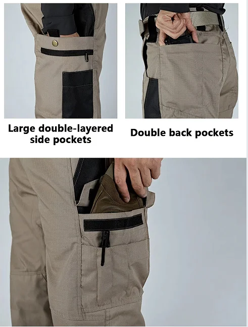 Multi-Pocket Men's Tactical Casual Pants Cargo Pants Outdoor Hiking Trousers Wear-Resistant Training Overalls - Image 6