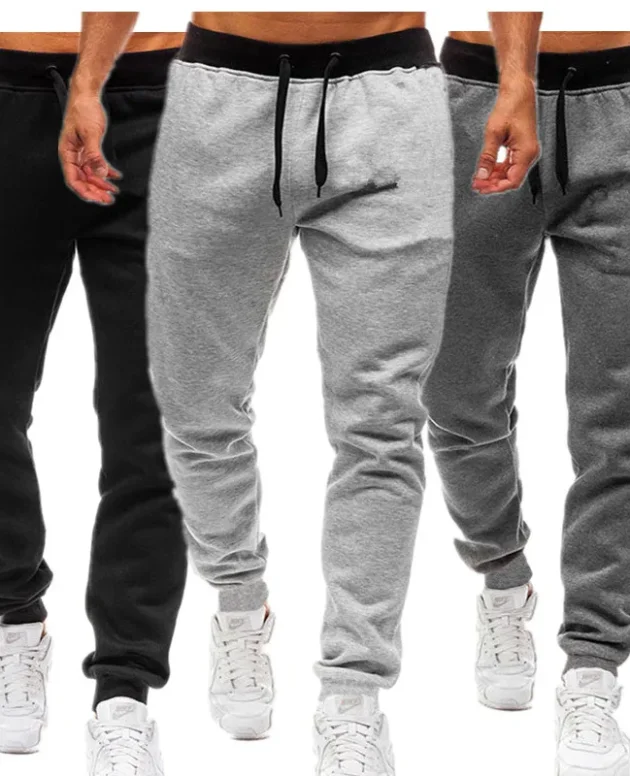 Men's Athletic Trainning Joggers Casual Loose Fit Sweatpants Spring Fall Fleece Lined Pants Elastic Waist Drawstring Trousers