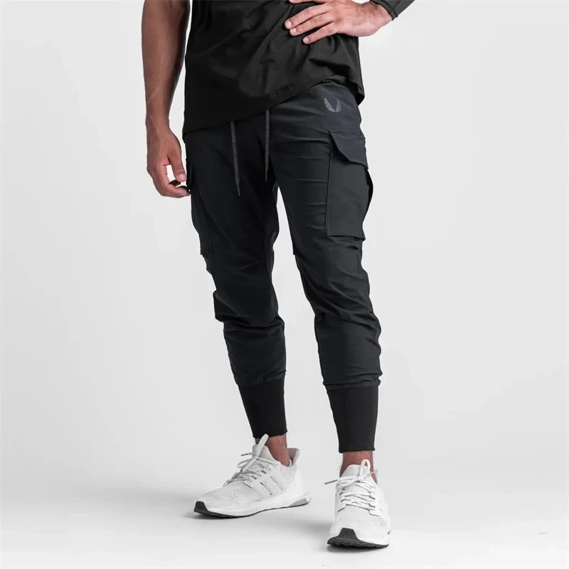 2024 New Men's Cargo Pants Summer Thin Loose Quick-Drying Elastic Leggings Running Training Sweatpants Casual Trend Trousers - Image 2