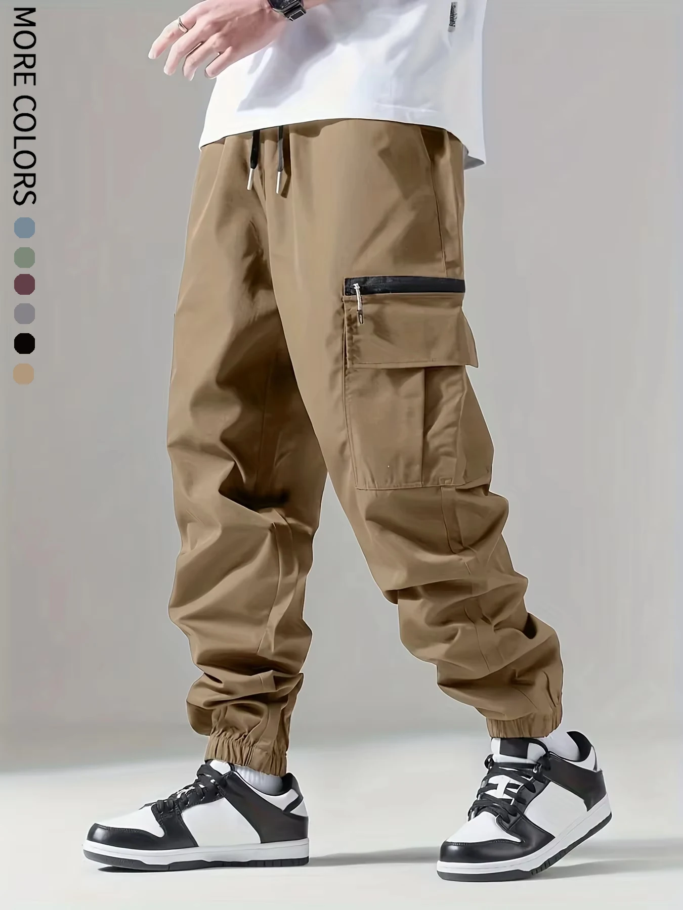 Men's Cargo Pants, Thin Trousers, Comfortable and Breathable, Outdoor Casual, Wearable, Running, Cycling, Multi-pocket 004 - Image 2