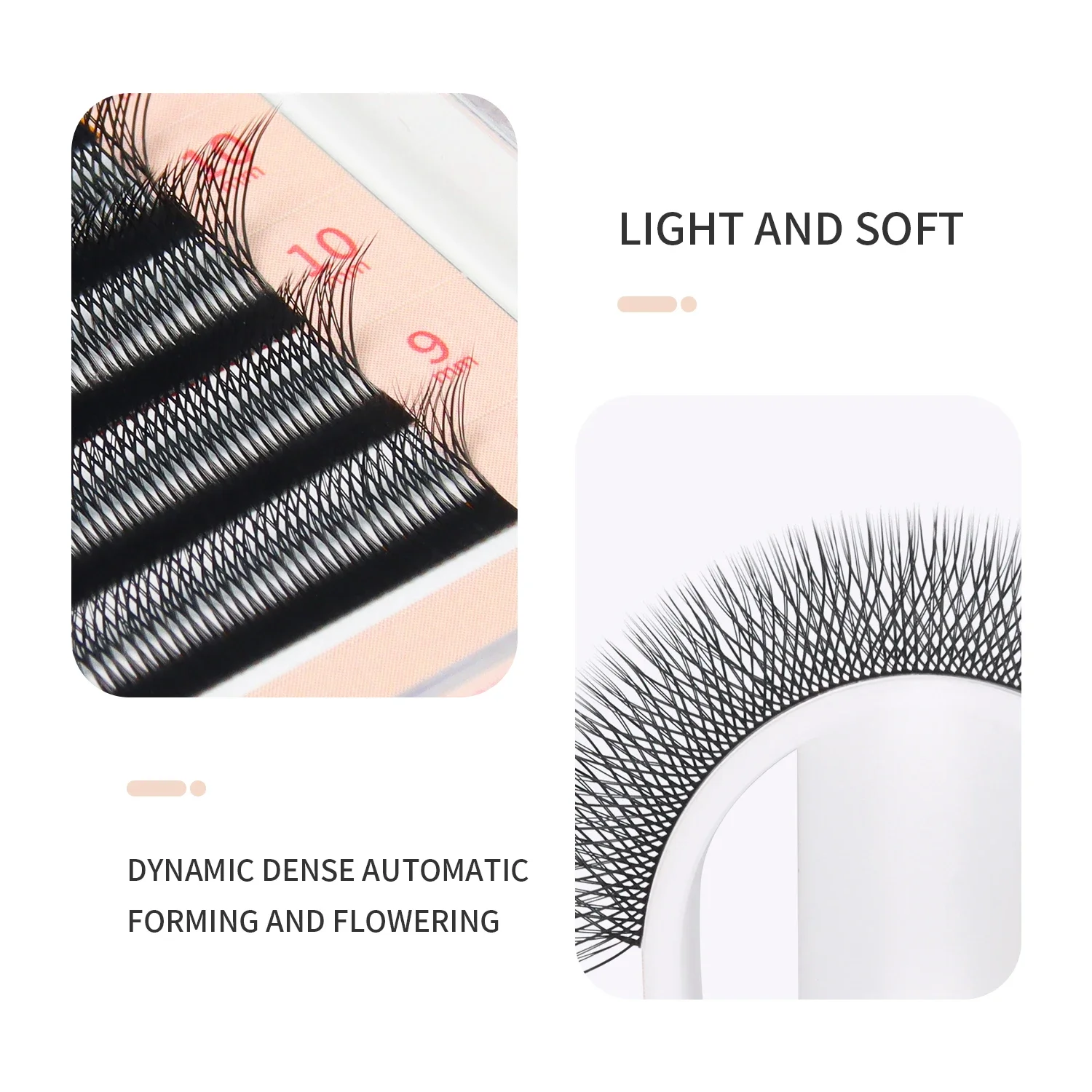 GLAMLASH 2tips 3D W Shape Lashes Extension Premade Volume Fan Eyelashes W Style Shaped Lash Makeup Supplies Natural EyeLash - Image 2