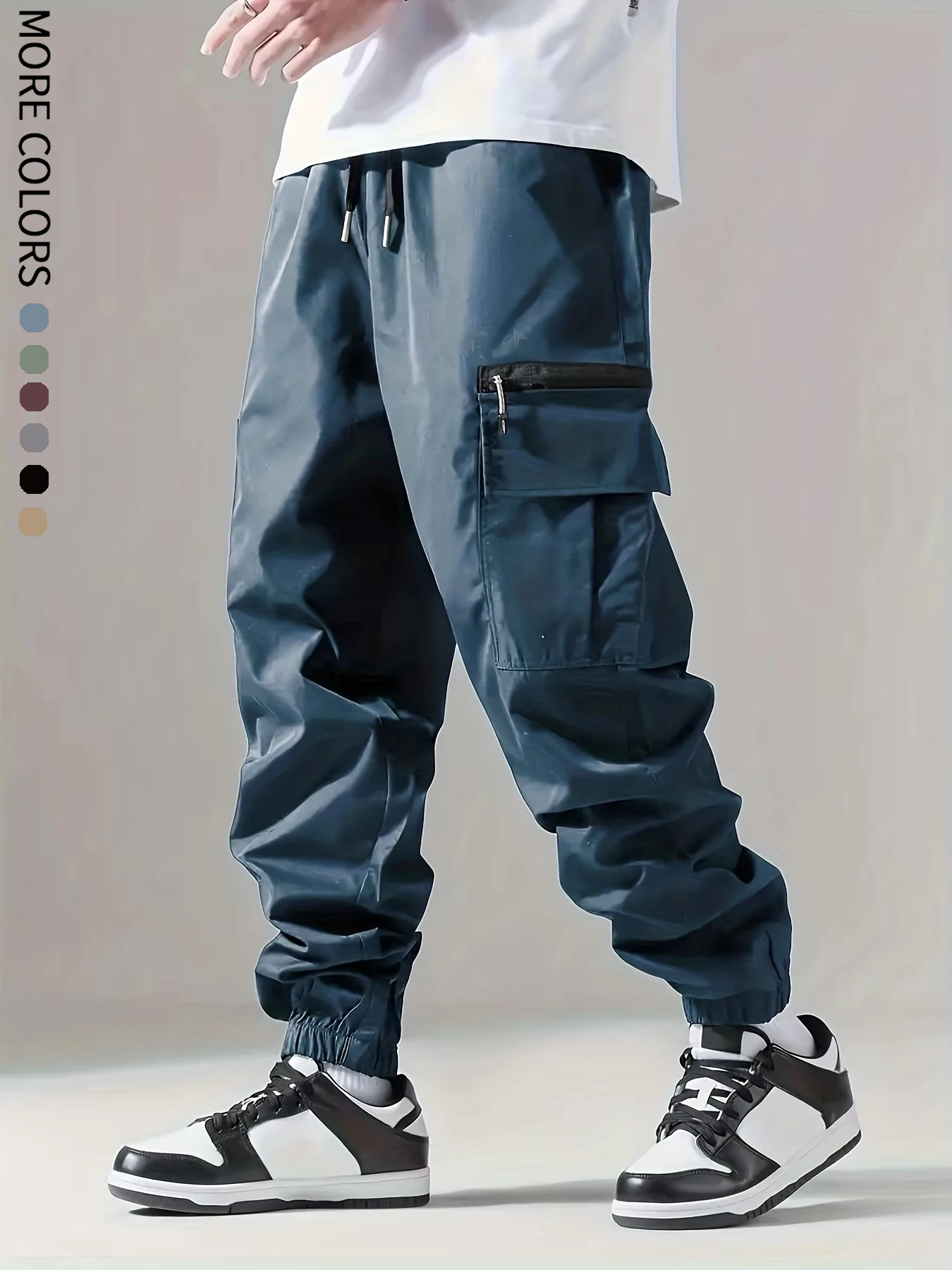 Men's Cargo Pants, Thin Trousers, Comfortable and Breathable, Outdoor Casual, Wearable, Running, Cycling, Multi-pocket 004 - Image 6
