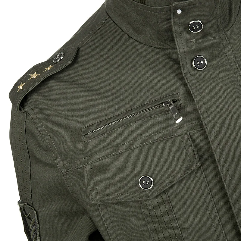 2024 Men's Tactical Jacket Autumn Winter Fleece Tactical Jackets Men Casual Multiple Pockets Windproof Outdoor Workwear Coat - Image 6