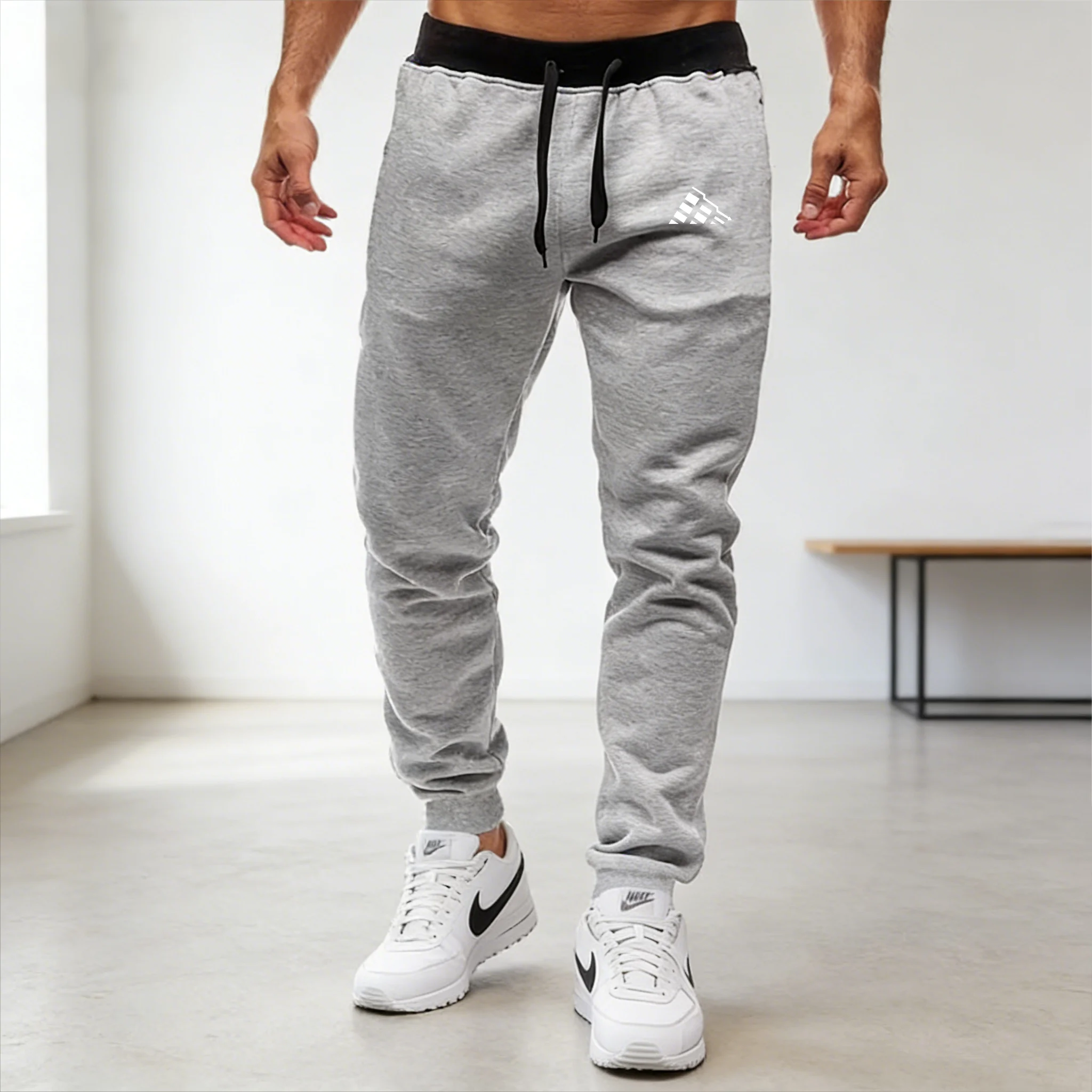 New Men's Blue Trend print Casual Sports Pants Running Workout Jogging Long Pants Gym Sport Trousers for Men Jogger Sweatpants - Image 4