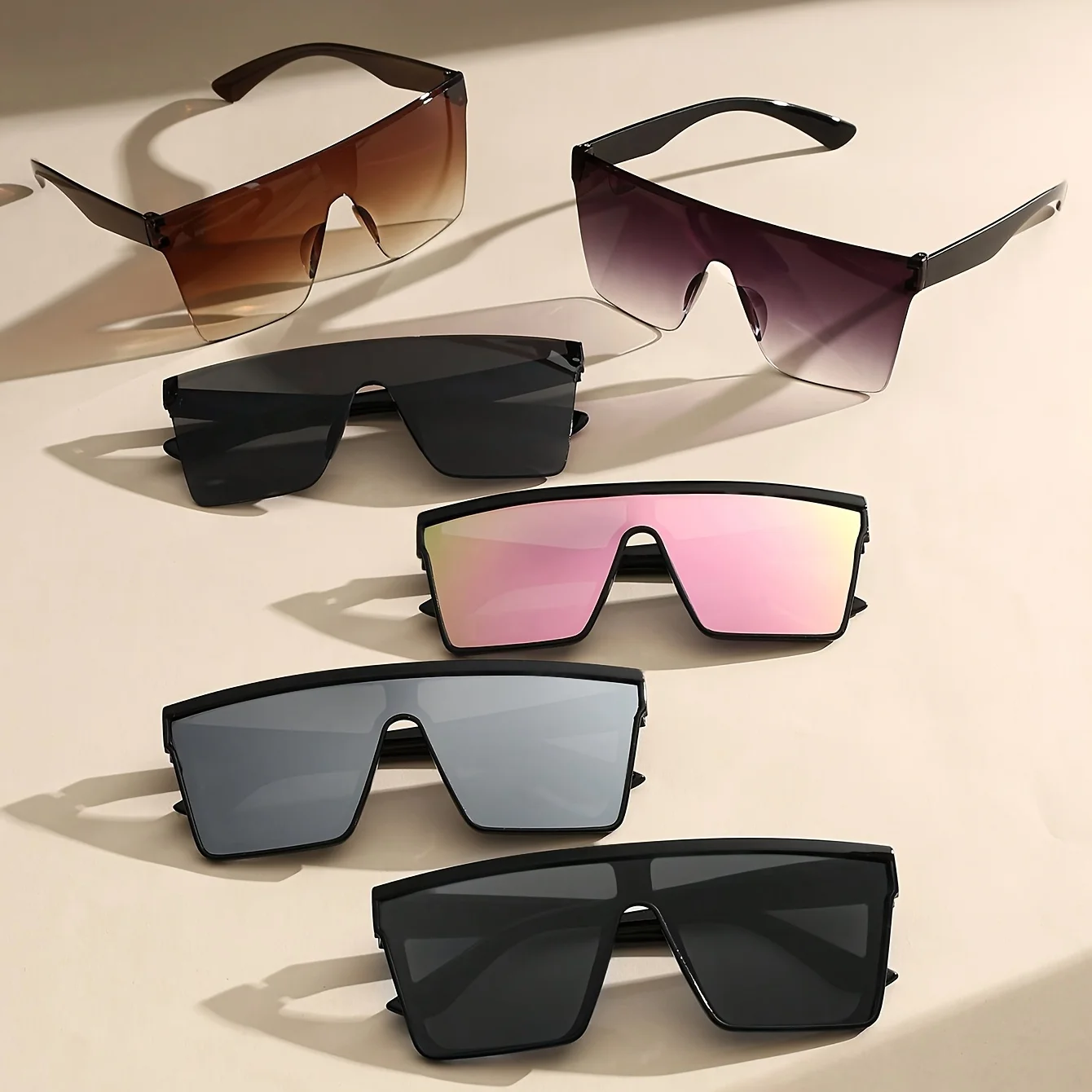 2-4PCS Oversize frame One-piece Goggle Men Woman Sunglasses Interior Accessory Protective Gears Anti Glare Car Driving Glasses - Image 4