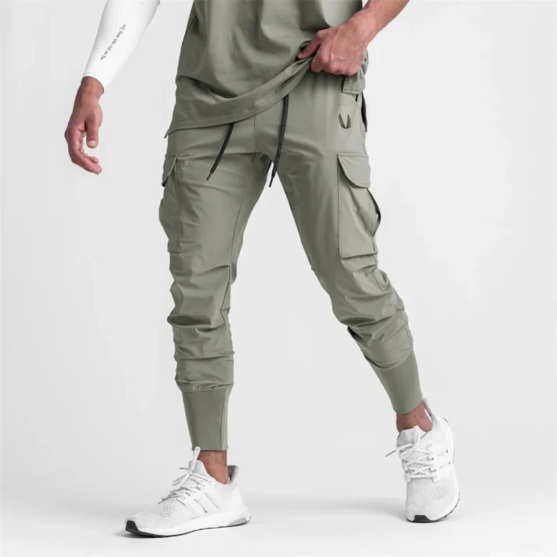 2024 New Men's Cargo Pants Summer Thin Loose Quick-Drying Elastic Leggings Running Training Sweatpants Casual Trend Trousers - Image 4