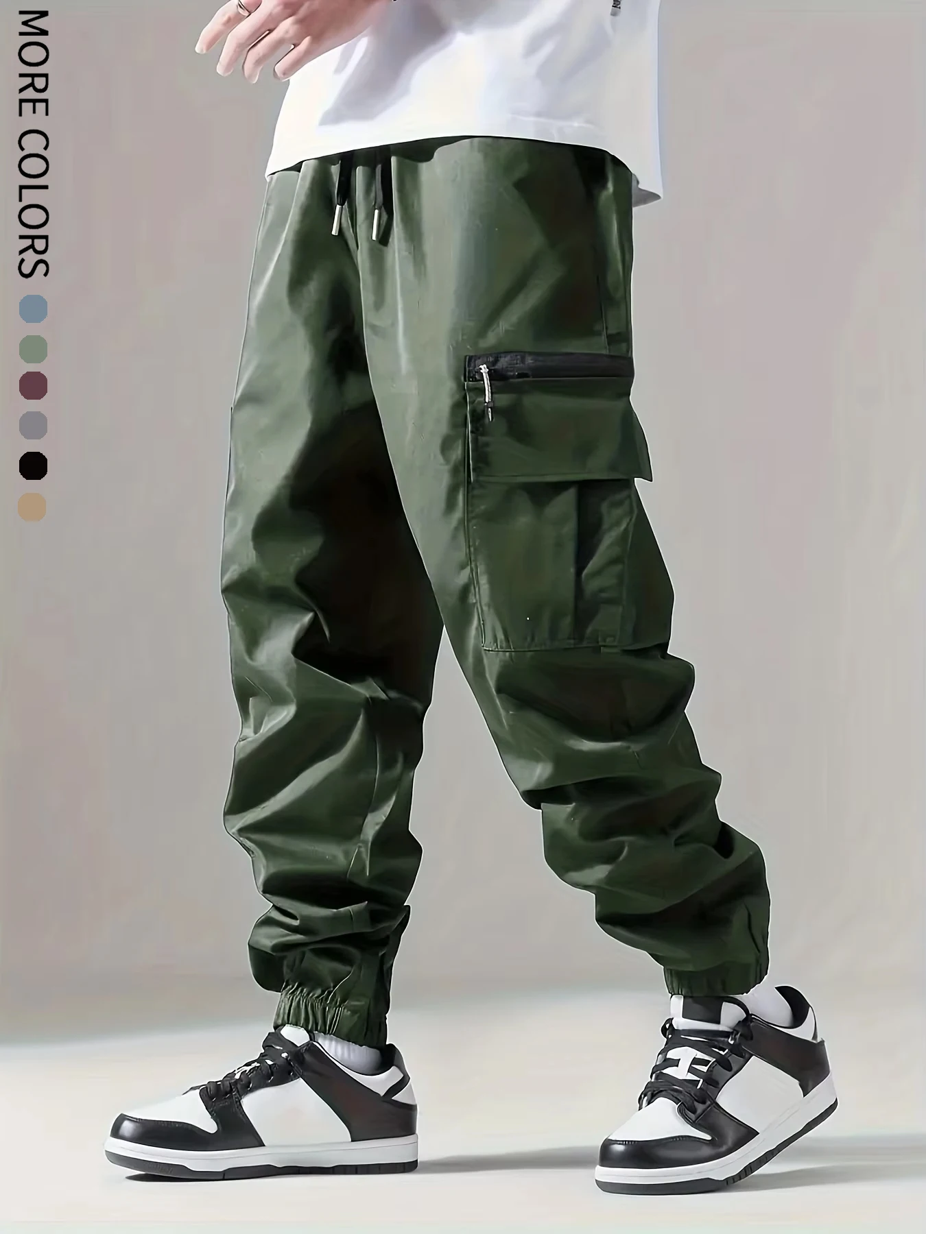 Men's Cargo Pants, Thin Trousers, Comfortable and Breathable, Outdoor Casual, Wearable, Running, Cycling, Multi-pocket 004 - Image 5