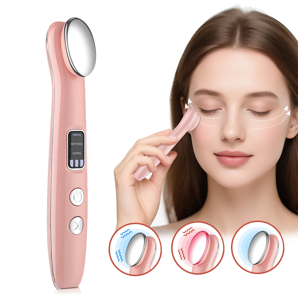 Vibration Red Light Eye Massager Pen Hot Compress Beauty Anti Wrinkles Eye Lifting Wand Eye Care for Dark Circles Eye Bag Reduce