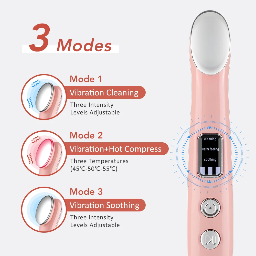 Vibration Red Light Eye Massager Pen Hot Compress Beauty Anti Wrinkles Eye Lifting Wand Eye Care for Dark Circles Eye Bag Reduce - Image 4
