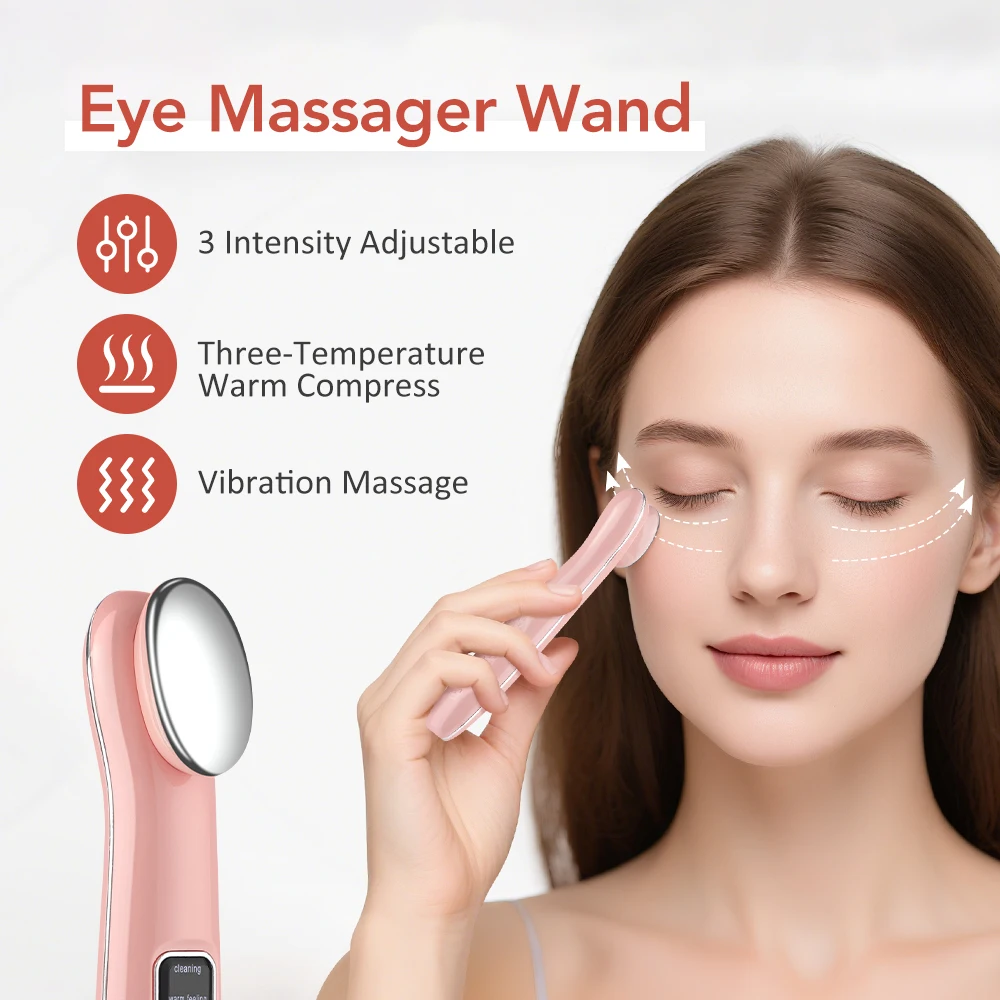 Vibration Red Light Eye Massager Pen Hot Compress Beauty Anti Wrinkles Eye Lifting Wand Eye Care for Dark Circles Eye Bag Reduce - Image 3