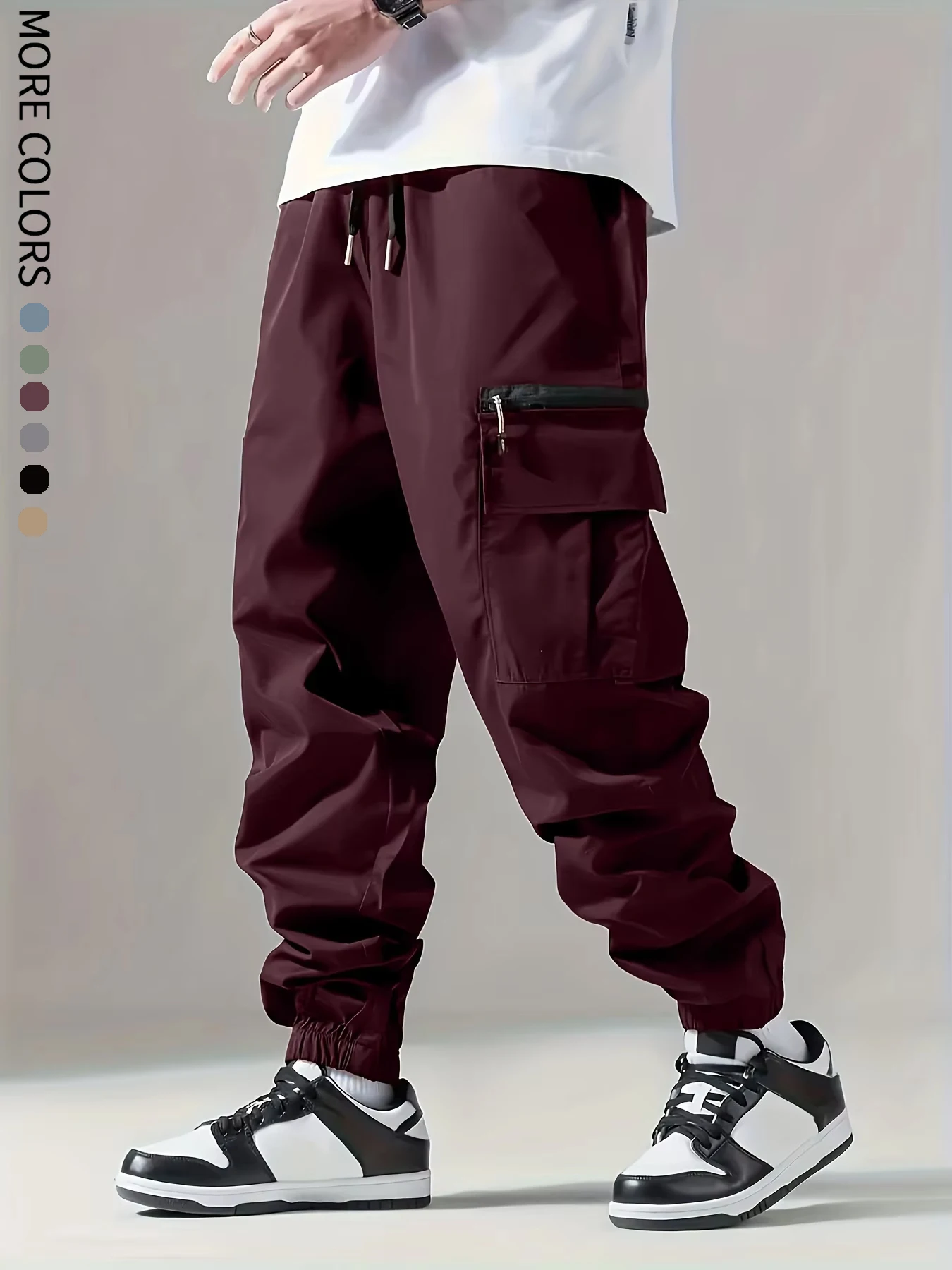 Men's Cargo Pants, Thin Trousers, Comfortable and Breathable, Outdoor Casual, Wearable, Running, Cycling, Multi-pocket 004 - Image 4