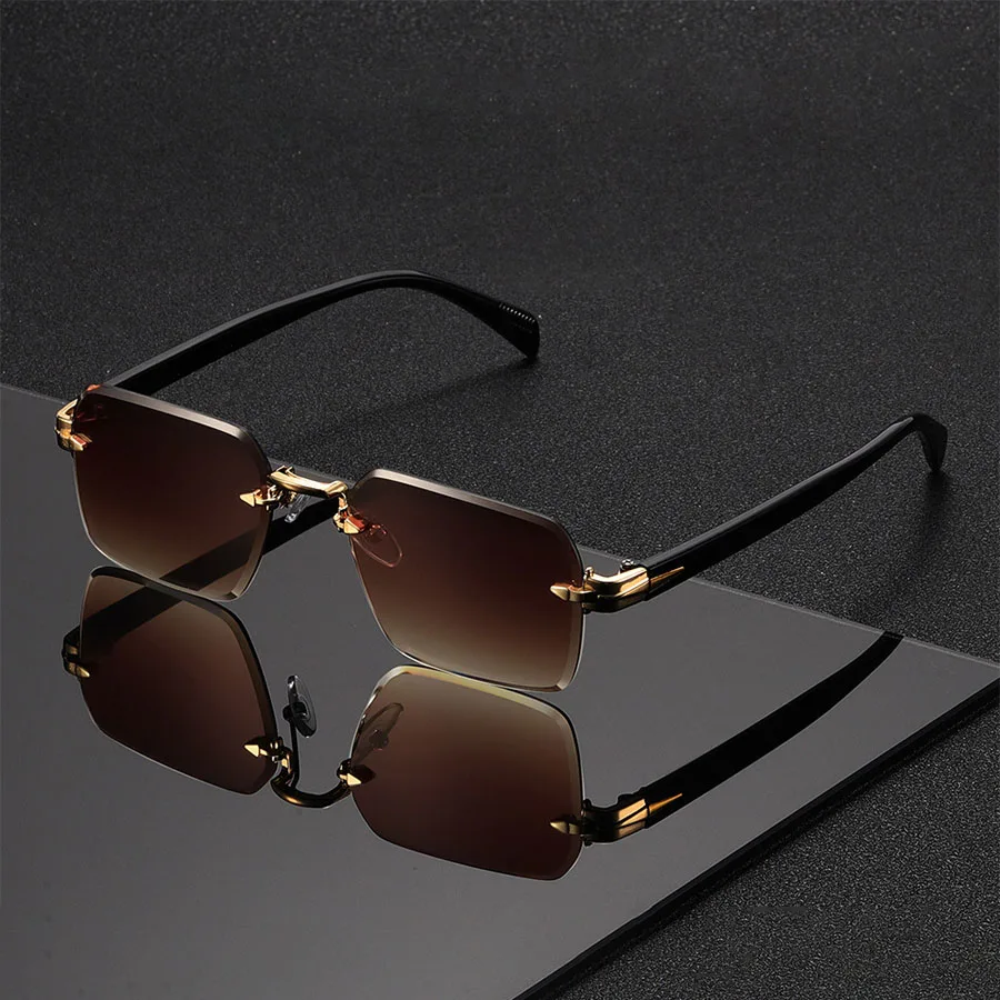 Classic Unisex Fashion Sunglasses Frameless Trendy Eyewear for Holiday Costume Suitable Best Gift for Festive Occasions - Image 2