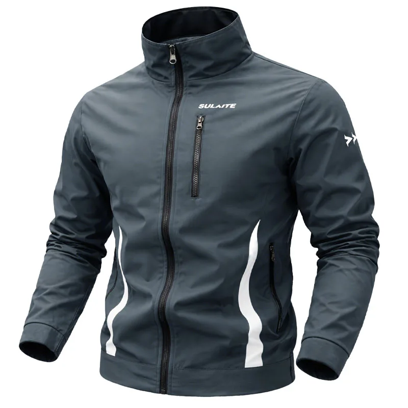 Men‘s Jacket Casual Stand Collar Jacket Spring Summer Lightweight Windbreaker Bomber Jacket Sportswear Breathable Coat Clothing - Image 5