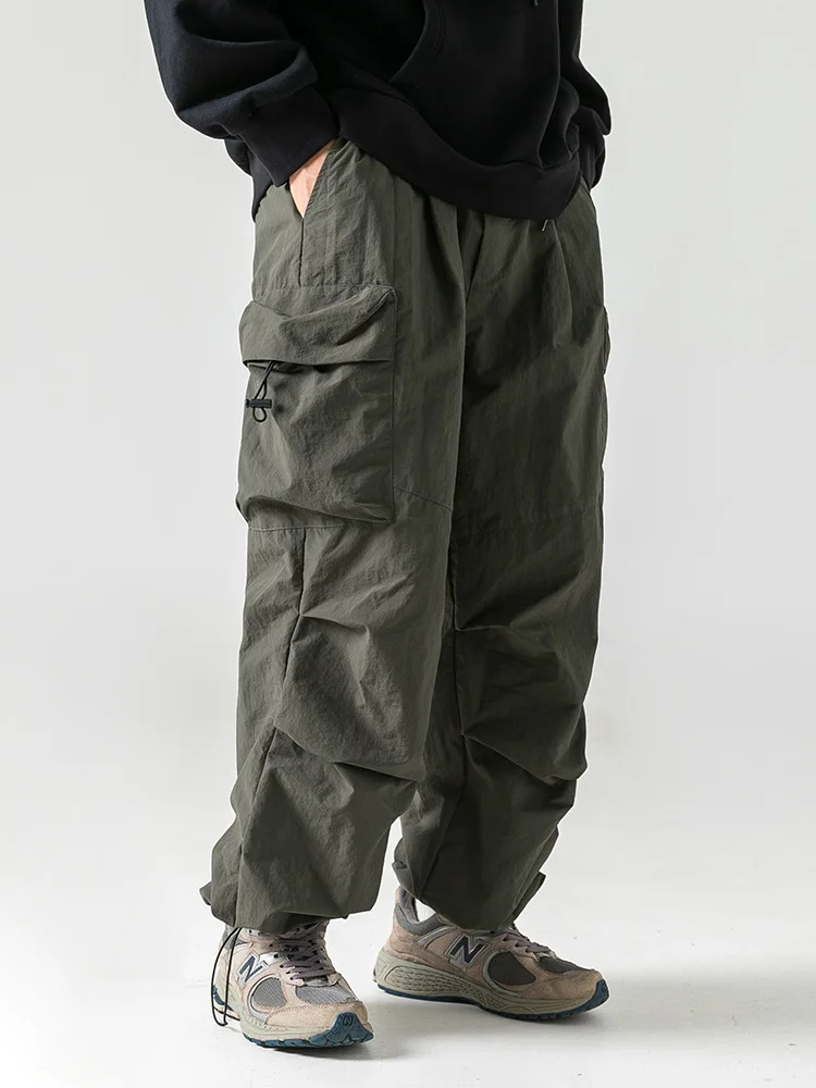 Vintage Baggy Hiking Cargo Pants Men Waterproof Casual Sport Jogging Sping Summer Parachute Pants Outdoor Wide Leg Trousers