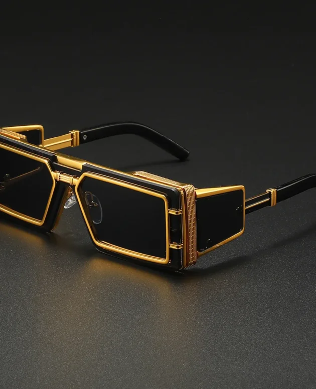 Punk Sunglasses Men Square Sun Glasses Designer T-show Party Eyewear Unisex Fashion Heavy Metal Luxury Shades