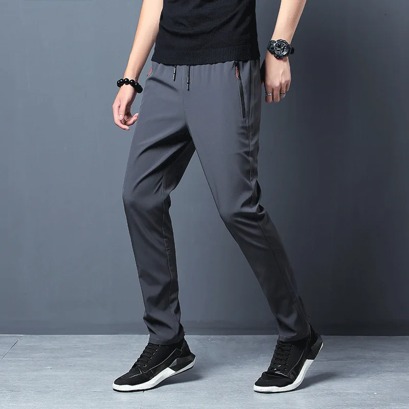 2026 Men's Running Pants Quick-Dry Thin Casual Trousers Sport Pants with Zipper Pockets Sportswear Running Jogging Sportpants - Image 4
