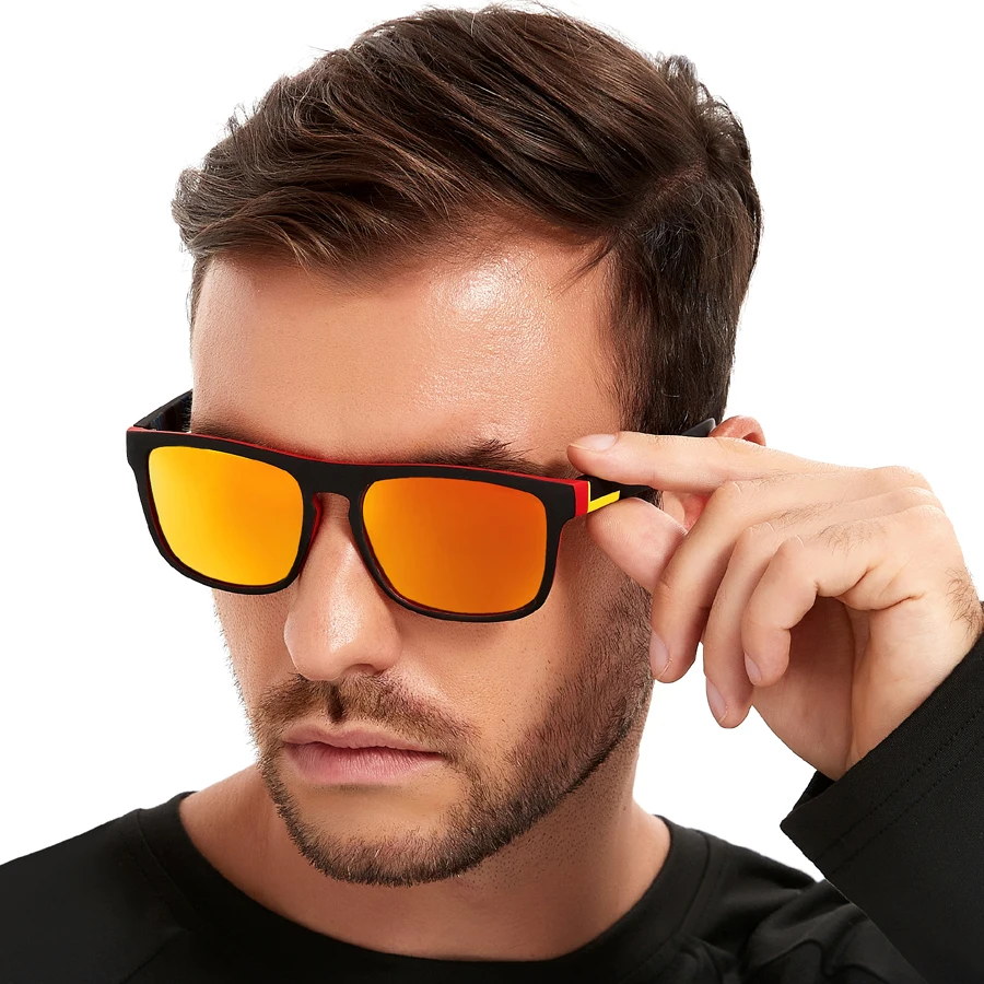 2 Pieces Fashion Vintage Square Sports Sunglasses Men Women Driving Fishing Brand Designer Sun Glasses Retro Man Eyewear UV400 - Image 2