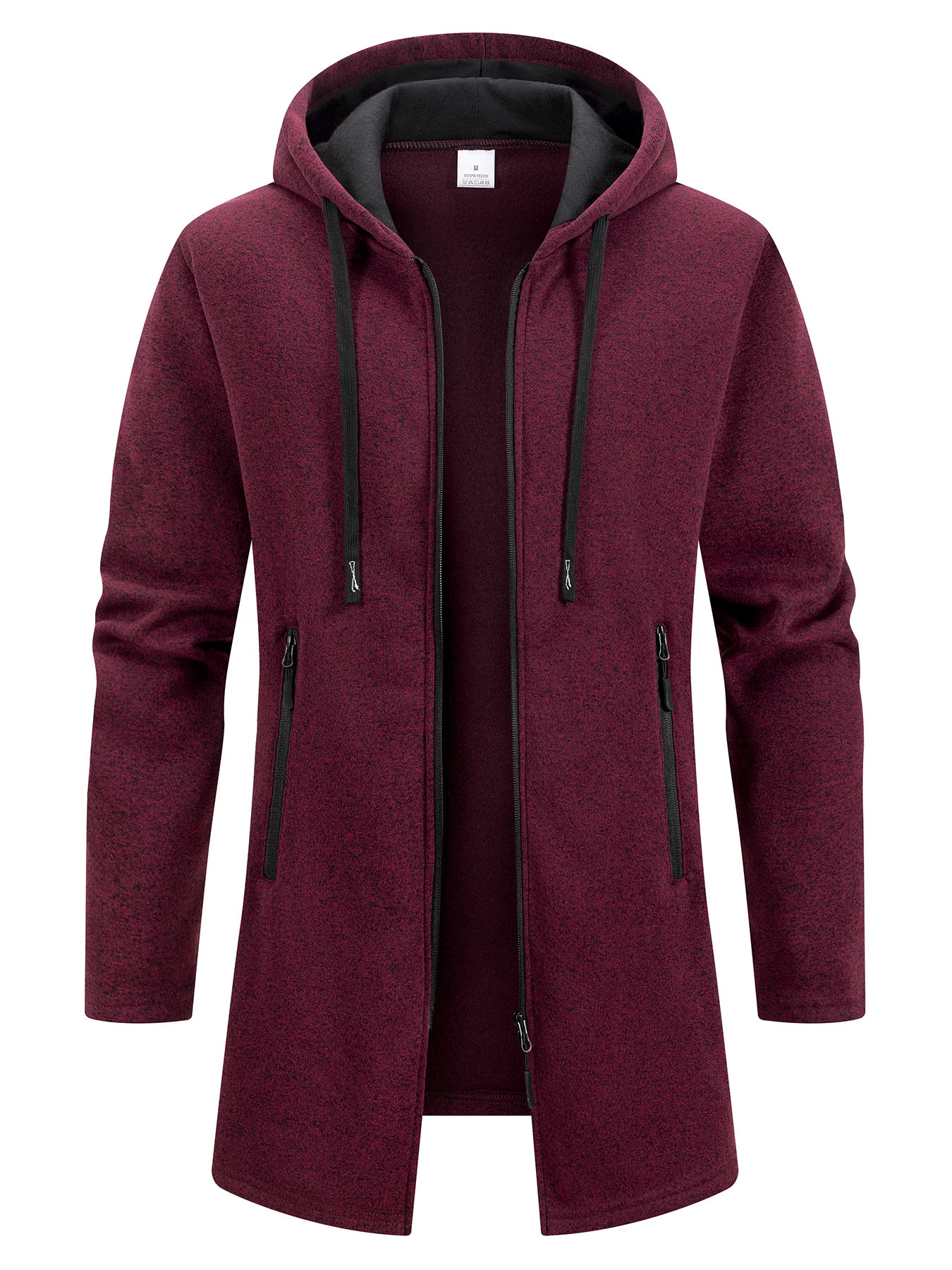 New Streetwear Men's Long Sleeve Sweatshirts for Men Zipper Hooded Oversize Winter Warm Jacket Coat Outdoor Tracksuit Men - Image 3