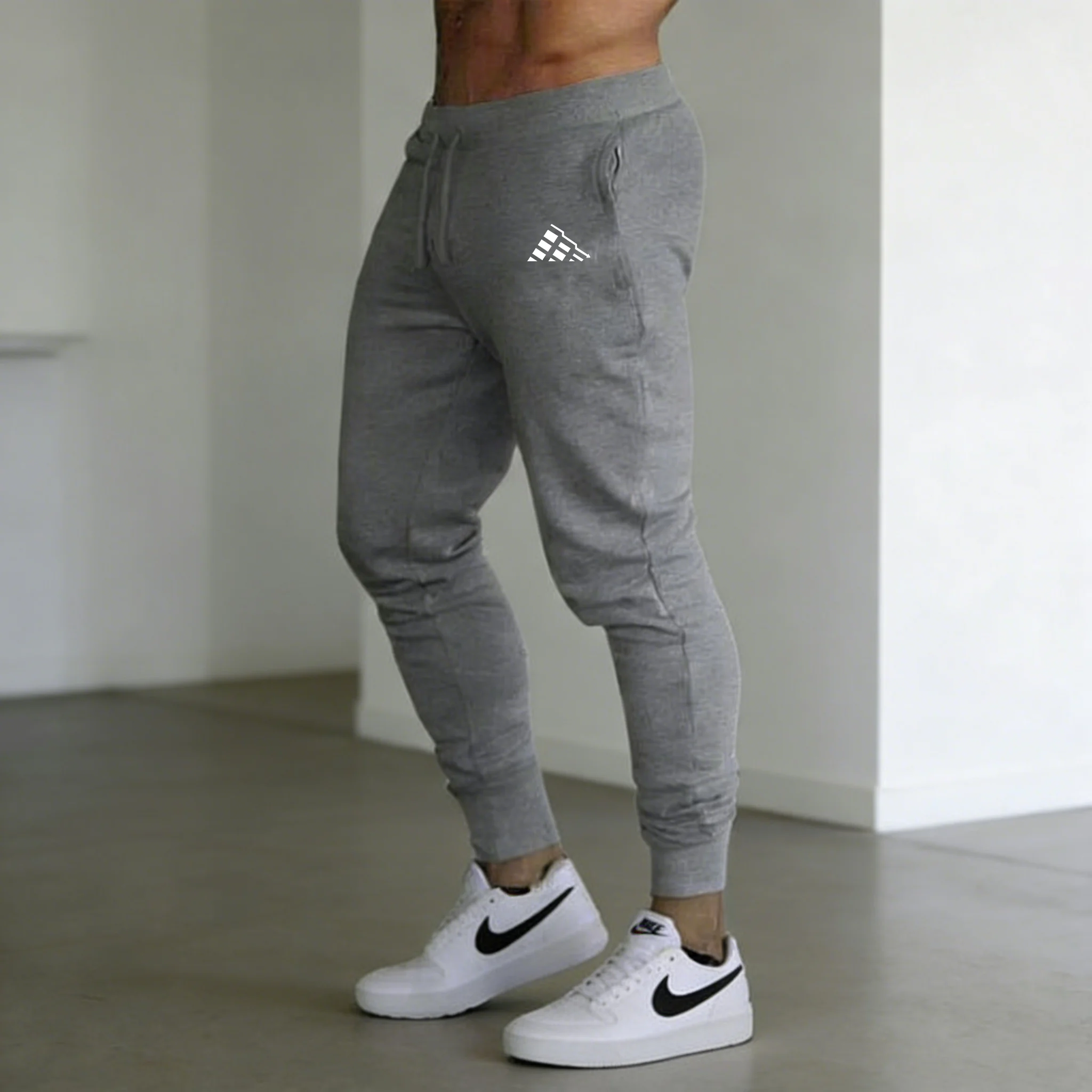 New Men's Blue Trend print Casual Sports Pants Running Workout Jogging Long Pants Gym Sport Trousers for Men Jogger Sweatpants - Image 3