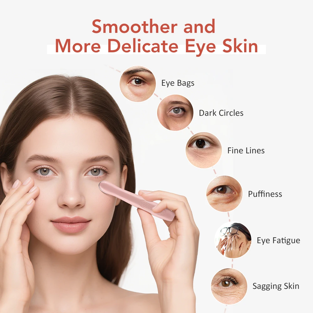 Vibration Red Light Eye Massager Pen Hot Compress Beauty Anti Wrinkles Eye Lifting Wand Eye Care for Dark Circles Eye Bag Reduce - Image 2