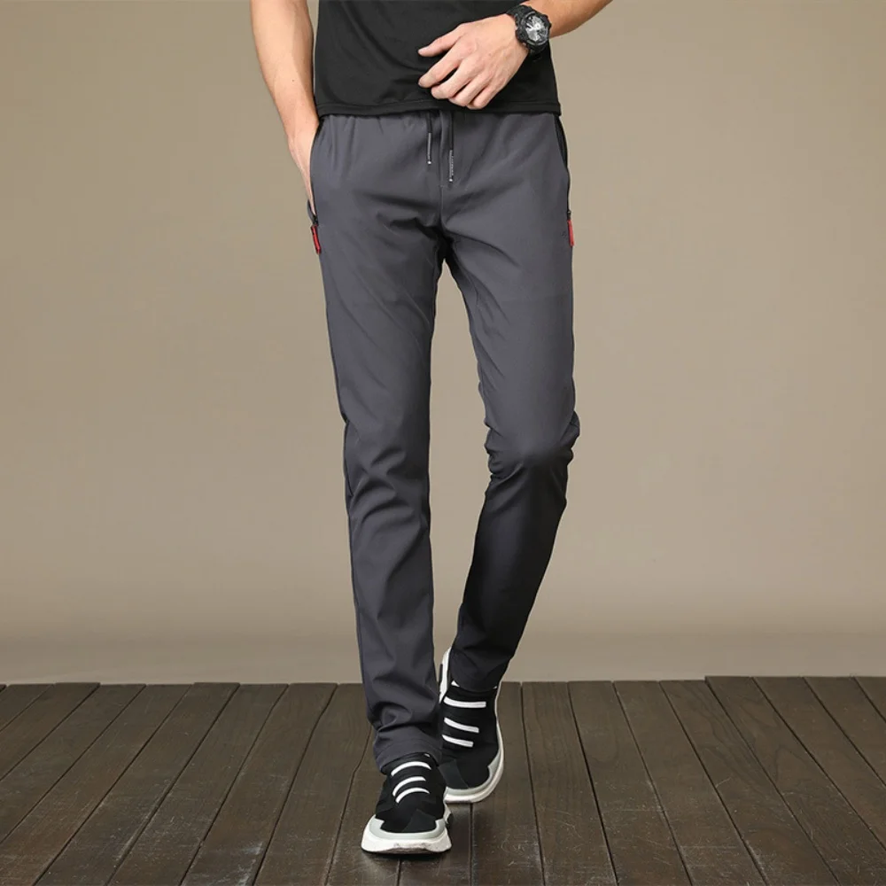 2026 Men's Running Pants Quick-Dry Thin Casual Trousers Sport Pants with Zipper Pockets Sportswear Running Jogging Sportpants - Image 5