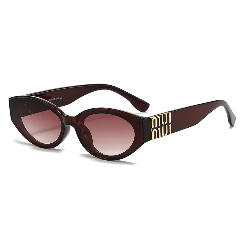 Luxury Fashion MM Sunglasses Brand For Men And Women Oval Minimalist Gradient Lens Glamour Unisex Sun Glasses UV400 - Image 5