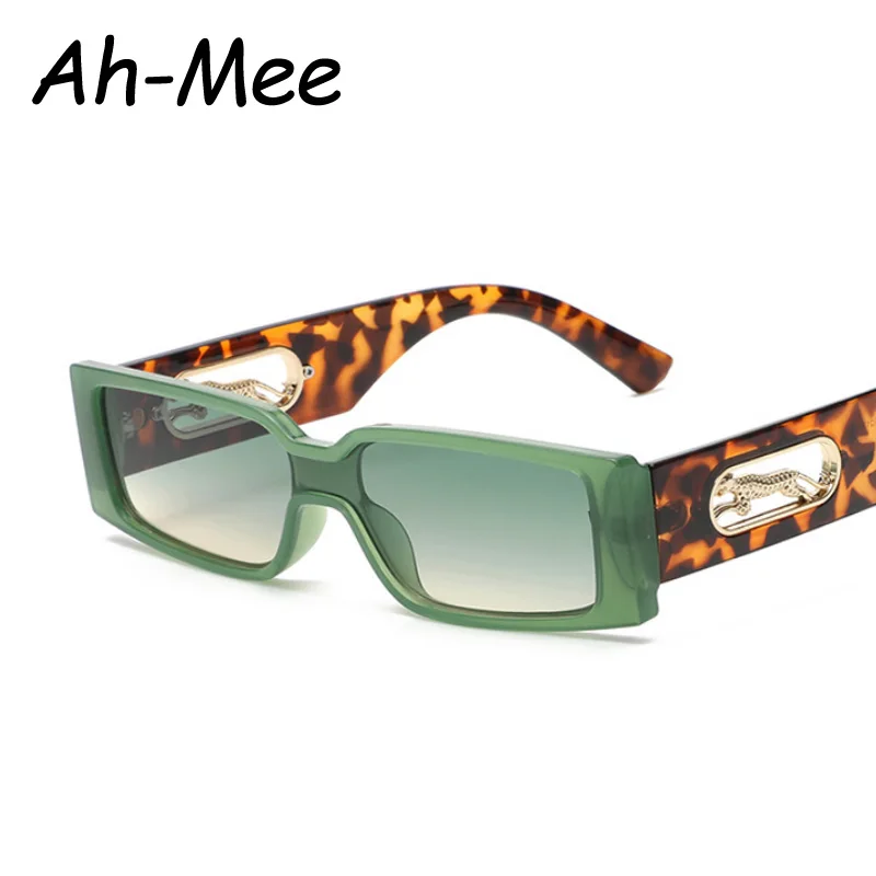 Rectangle Luxury Brand Sunglasses Women Leopard Square Sun Glasses Men Punk Eyeglasses Shades UV400 - Image 4