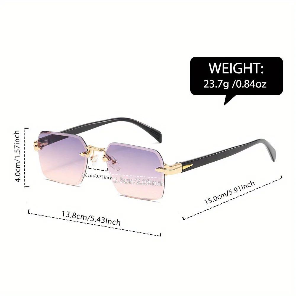 Classic Unisex Fashion Sunglasses Frameless Trendy Eyewear for Holiday Costume Suitable Best Gift for Festive Occasions - Image 3