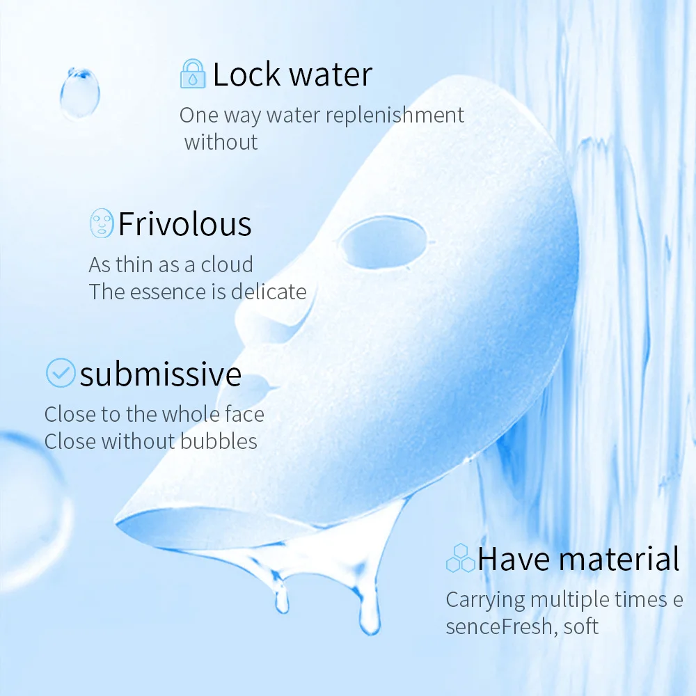 20pcs BIOAQUA Centella Collagen Face Mask Moisturizing Refreshing Sheet Masks Hyaluronic Acid Facial Mask Skin Care Products - Image 4