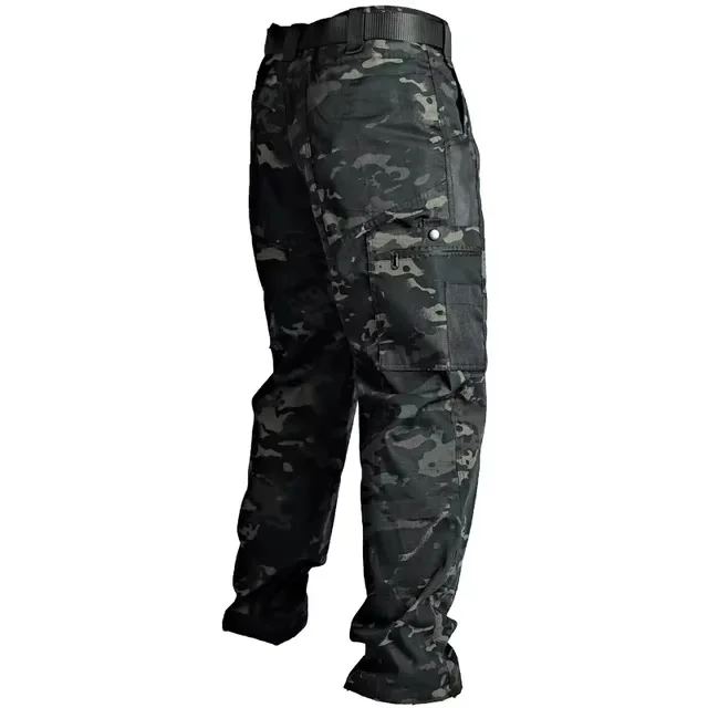 Multi-Pocket Men's Tactical Casual Pants Cargo Pants Outdoor Hiking Trousers Wear-Resistant Training Overalls - Image 5