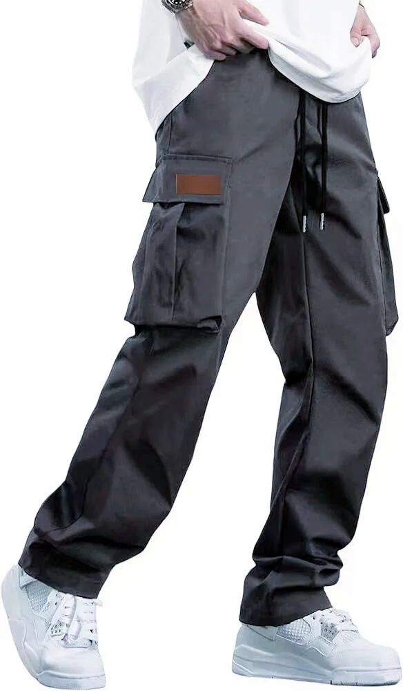 2026Mens Casual Jogger Pants Relaxed Fit Cargo Pants Drawstring Sweatpants Hiking Outdoor Twill Sport Pants - Image 2