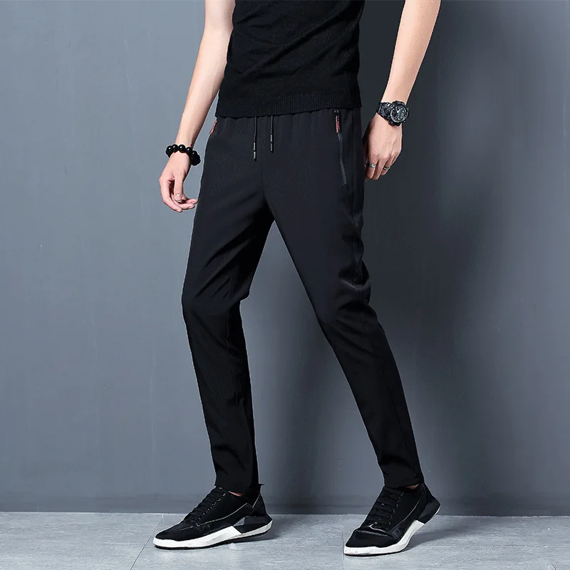 2026 Men's Running Pants Quick-Dry Thin Casual Trousers Sport Pants with Zipper Pockets Sportswear Running Jogging Sportpants - Image 3