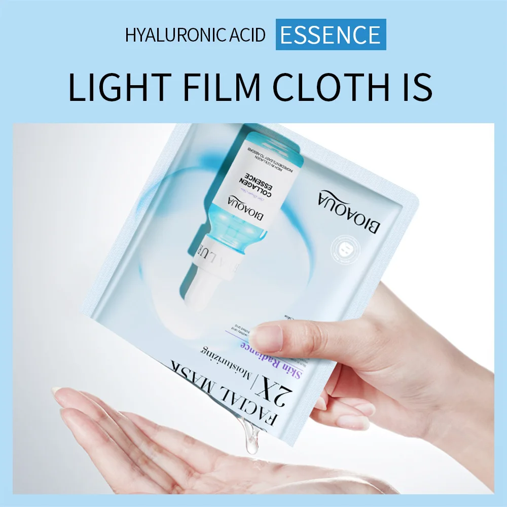 20pcs BIOAQUA Centella Collagen Face Mask Moisturizing Refreshing Sheet Masks Hyaluronic Acid Facial Mask Skin Care Products - Image 5