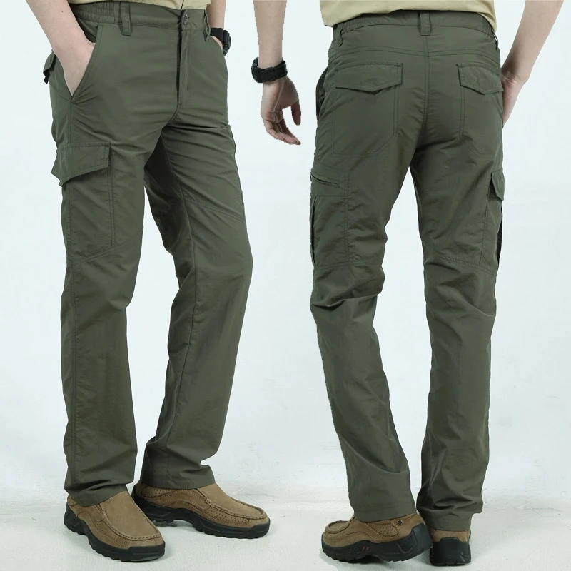 Asian Size Men City Pants Cargo Trousers Multi-pocket Waterproof Wear-resistant Casual Training Overalls Clothing - Image 5