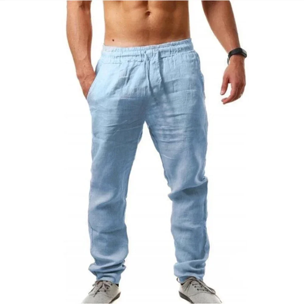 Men's Casual Pants Summer Male Breathable High Quality Trousers Sweatpants Solid Color Fitness Pants Jogging Fitness Streetwear - Image 5