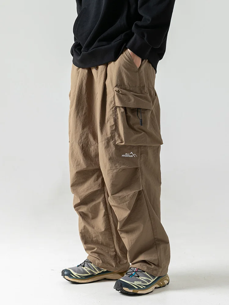 Vintage Baggy Hiking Cargo Pants Men Waterproof Casual Sport Jogging Sping Summer Parachute Pants Outdoor Wide Leg Trousers - Image 2