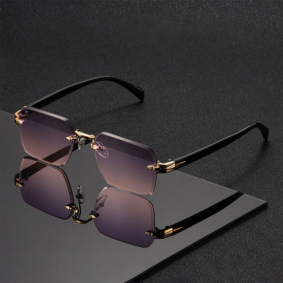 Classic Unisex Fashion Sunglasses Frameless Trendy Eyewear for Holiday Costume Suitable Best Gift for Festive Occasions - Image 4