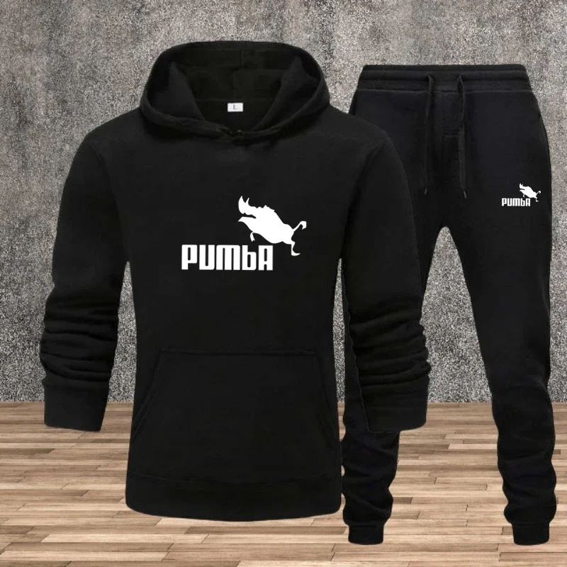 Eco Friendly Mens Tracksuit Retro Print Sweatshirt Sweatpants Set Casual Office Home Sports Wear mens clothes tracksuit men