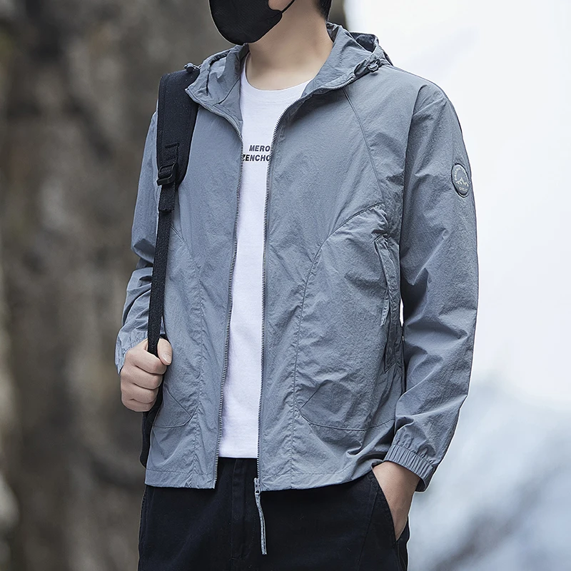 UPF50+ UV Protection Jacket Men Quick Dry Windbreaker Outdoor Sun-Protective Thin Hiking Fishing Cycling Hooded Sport Coats Men - Image 4
