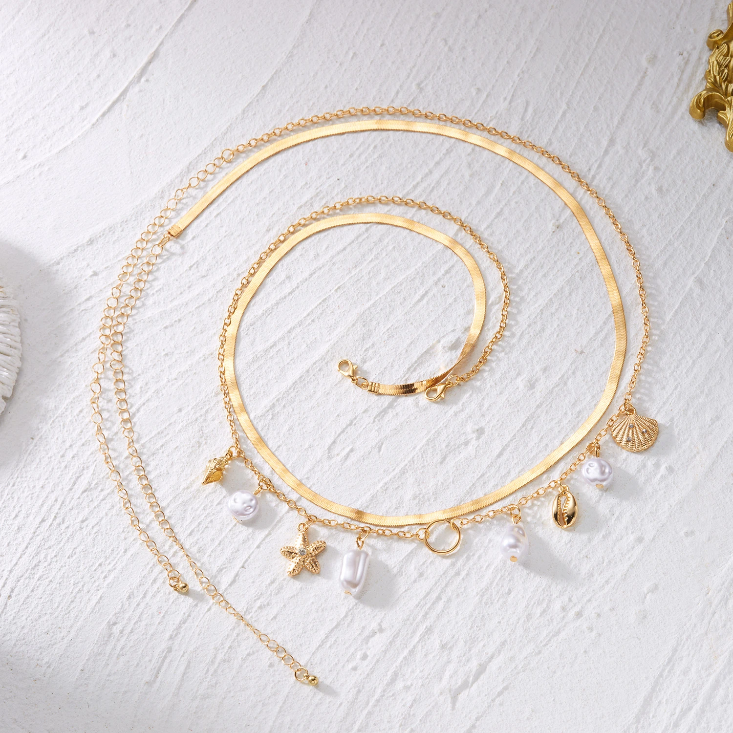 Summer Bohemian Waist Chain For Women Rice Beads Sea Star Shell Conch Starfish Pendant Body Chain Beach Vacation Bikini Jewelry - Image 6