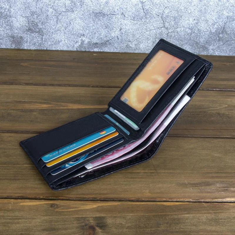High Quality Genuine Leather Short Wallet 3D Dragon Style Card Wallet 2024 Vintage Bifold Small Purse for Man Male Gift Purses - Image 2