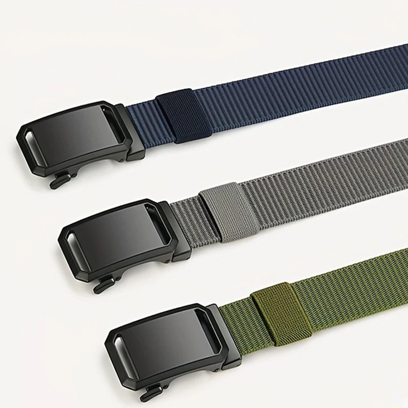 Tactical Belt Men Canvas Automatic Buckle Metal Belt Durable Casual Outdoor Hunting Waist Adventure Training Tactical Pants Belt - Image 5