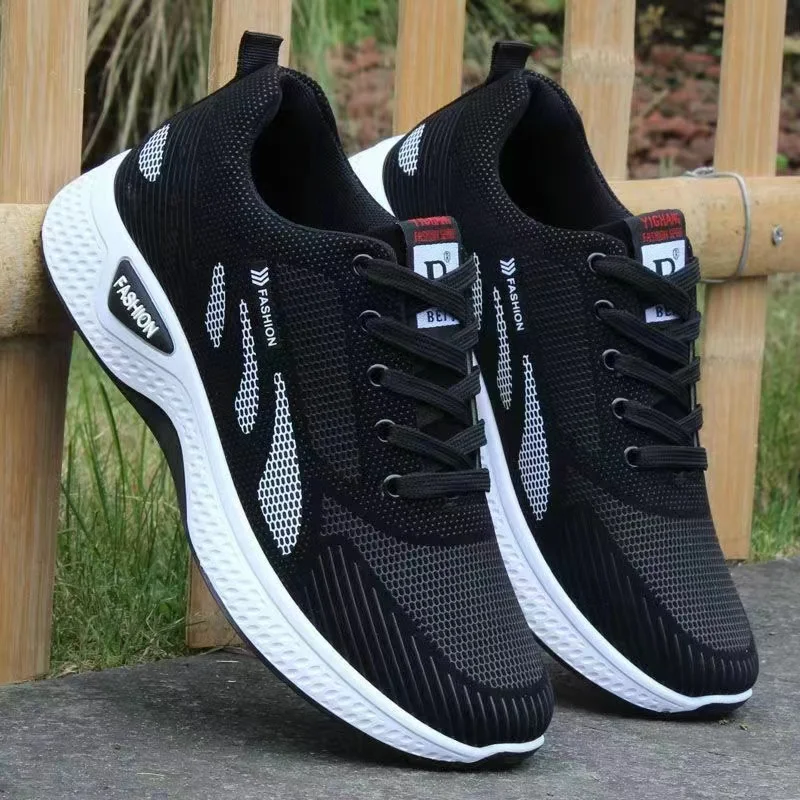 Men's concise mesh breathable lightweight casual sports shoes summer outdoor comfort soft sole running shoes male walk sneakers - Image 2