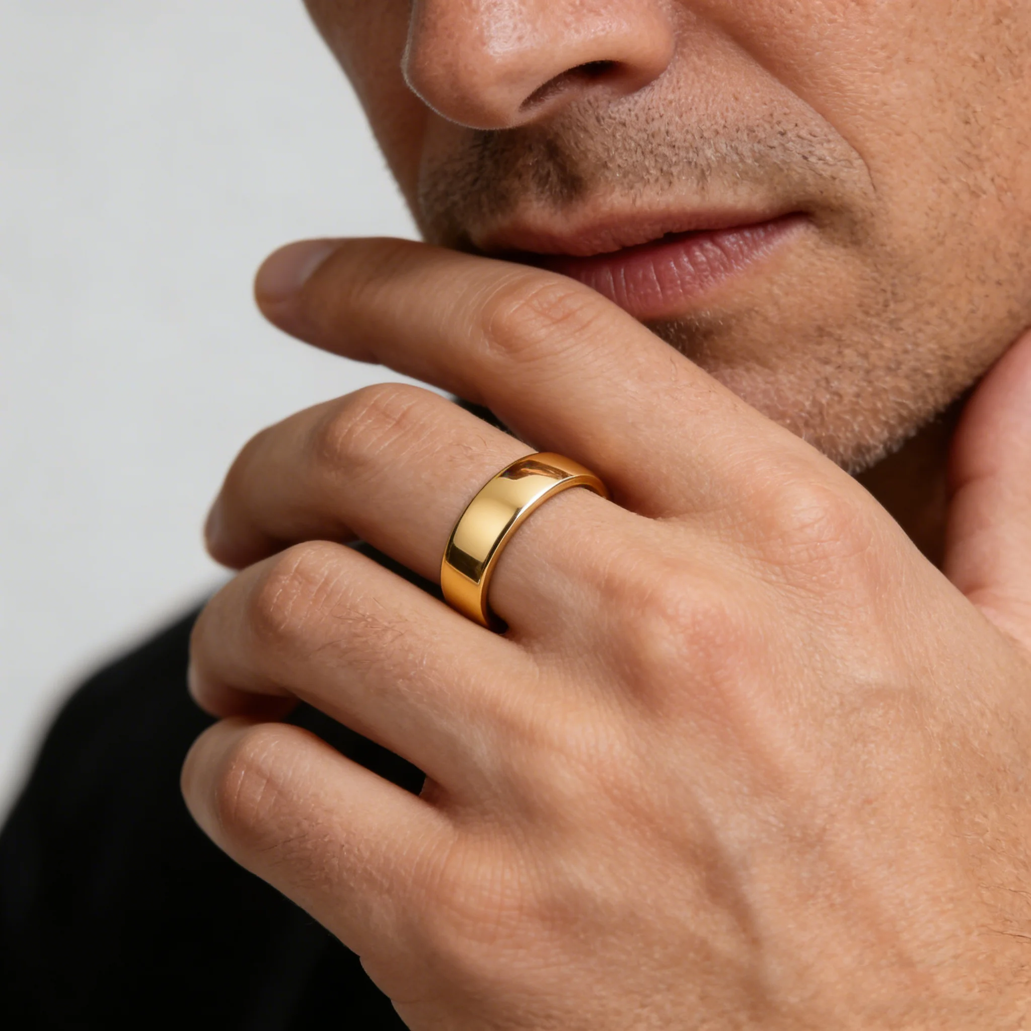 Gold Color Wedding Band Engagement Stainless steel Ring for Women Men US Sizes 4 5 6 7 8 9 10 11 12 13 14 15 Free Shipping - Image 3