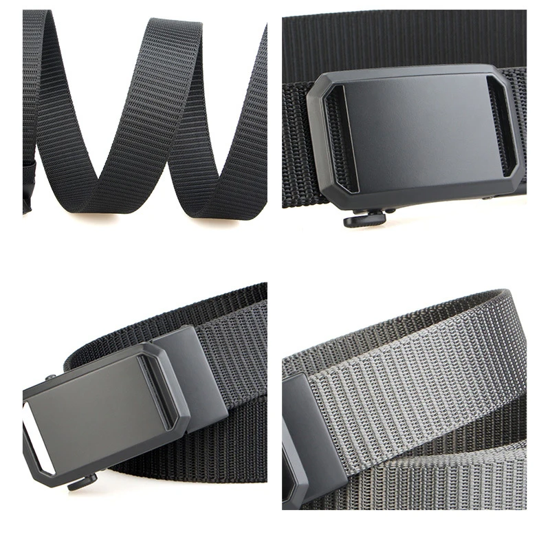 Tactical Belt Men Canvas Automatic Buckle Metal Belt Durable Casual Outdoor Hunting Waist Adventure Training Tactical Pants Belt - Image 4