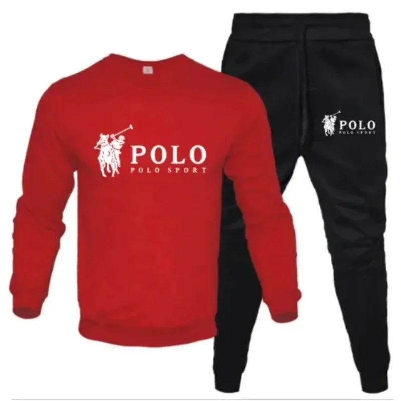 Men's autumn and winter set of round-neck sweatshirts and jogging pants, fashionable for autumn and winter, fitness and casual - Image 6